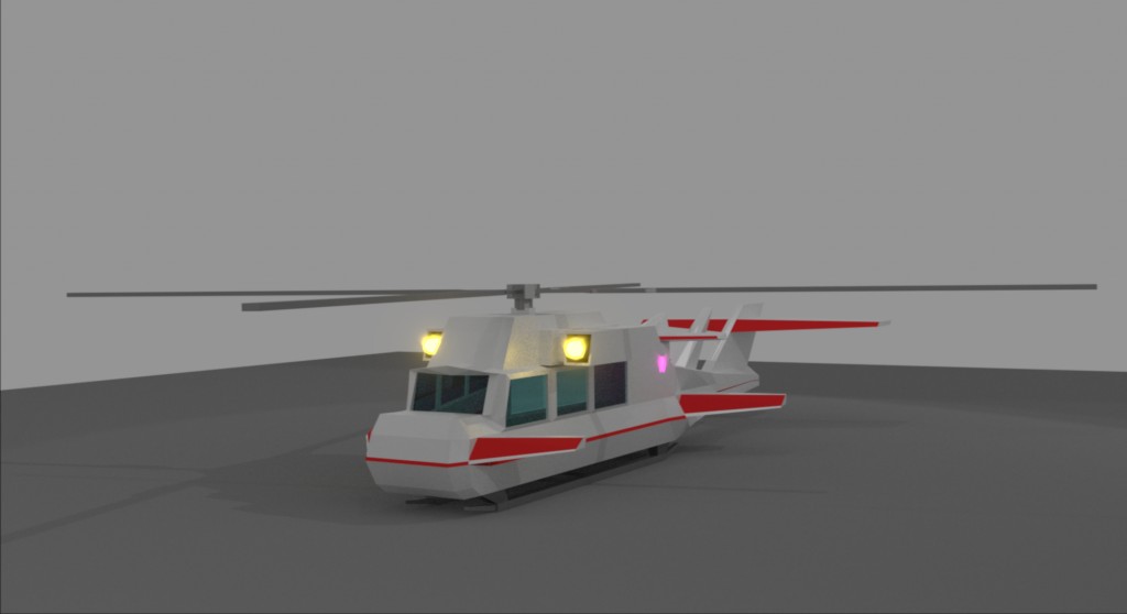 Low Poly helicopter in cycles preview image 1